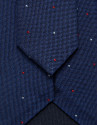 Corbata seda azul con jacquard celeste y rojo | Roberto Verino