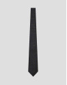 Corbata seda marino jacquard flores amarillas | Roberto Verino