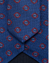 Corbata seda azul con jacquard geométrico ... | Roberto Verino