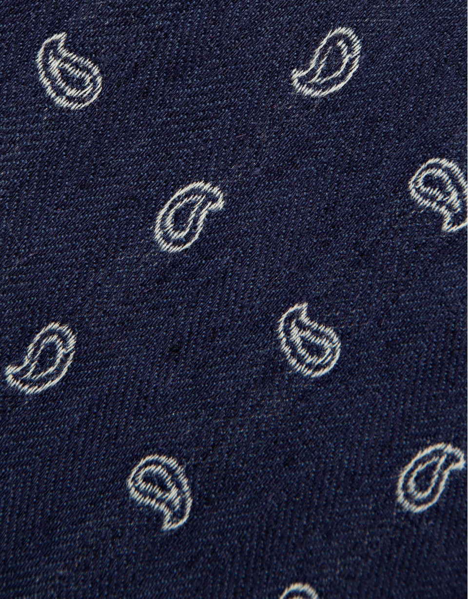 Corbata de seda/lino espiga con jacquard ... | Roberto Verino