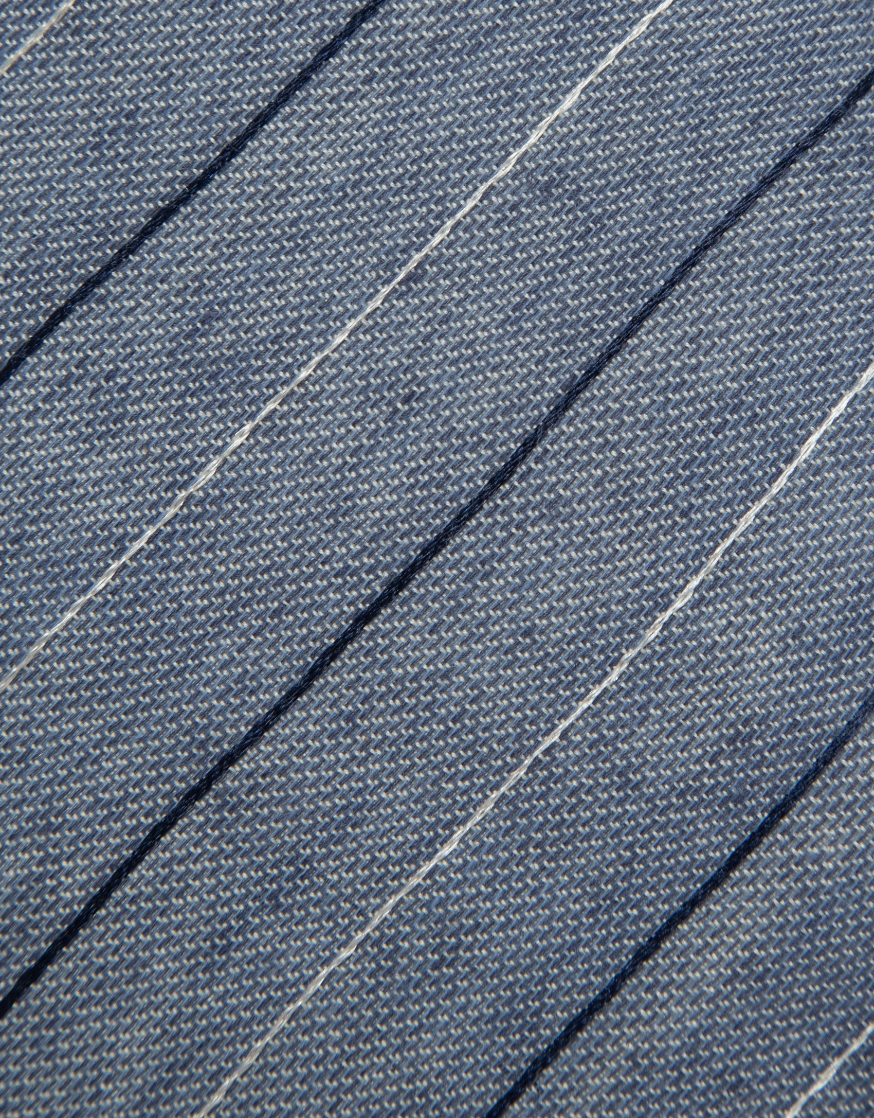 Silk/linen tie with blue stripes - Man - SS2026 | Roberto Verino