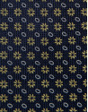Corbata seda marino jacquard flores amarillas | Roberto Verino