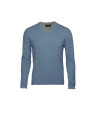 Blue wool/cashmere pullover