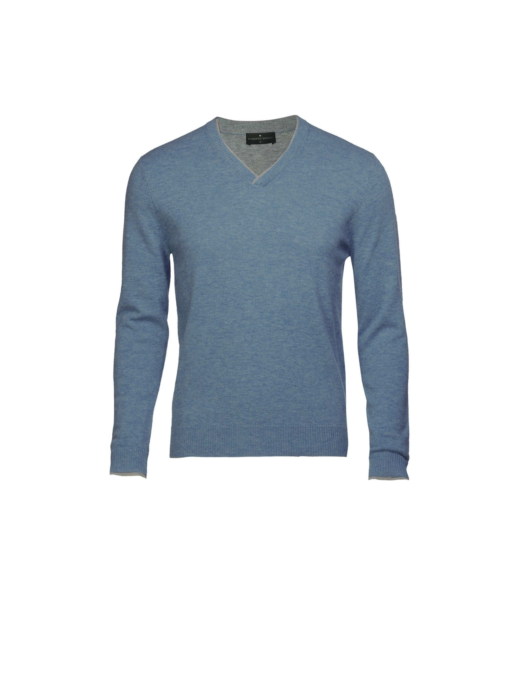 Blue wool/cashmere pullover