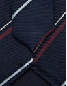 Corbata seda marino rayas blanco y rojo | Roberto Verino