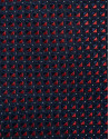 Corbata seda marino con jacquard geométrico rojo | Roberto Verino