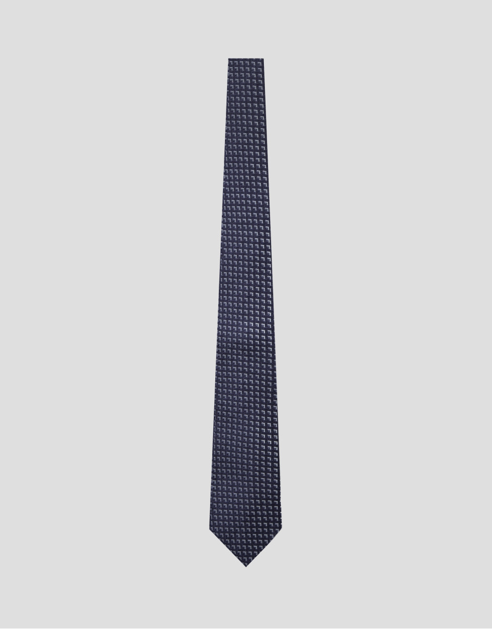 Corbata seda jacquard geométrico tonos azules | Roberto Verino