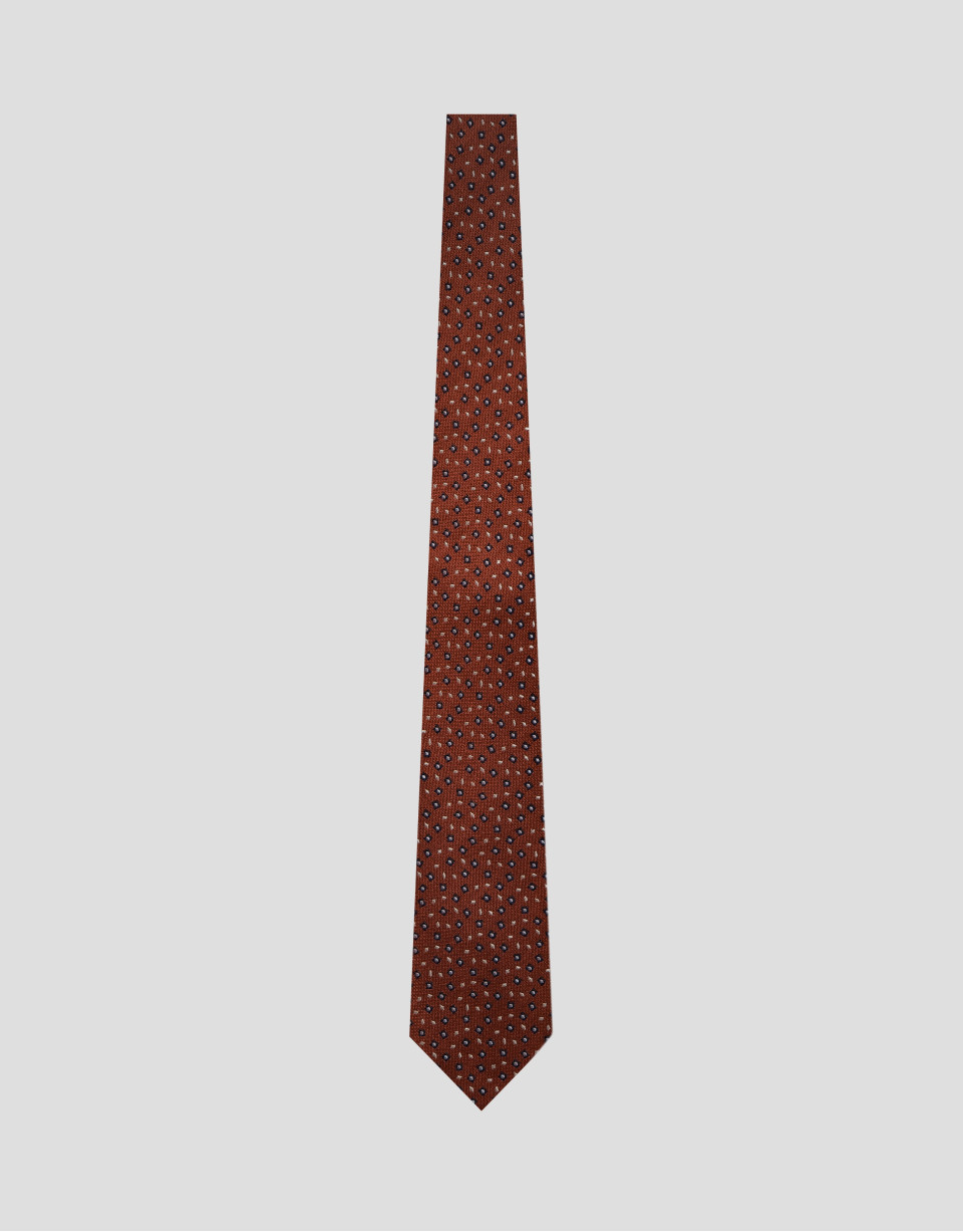 Corbera seda roja con jacquard geométrico ... | Roberto Verino
