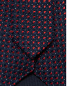 Corbata seda marino con jacquard geométrico rojo | Roberto Verino