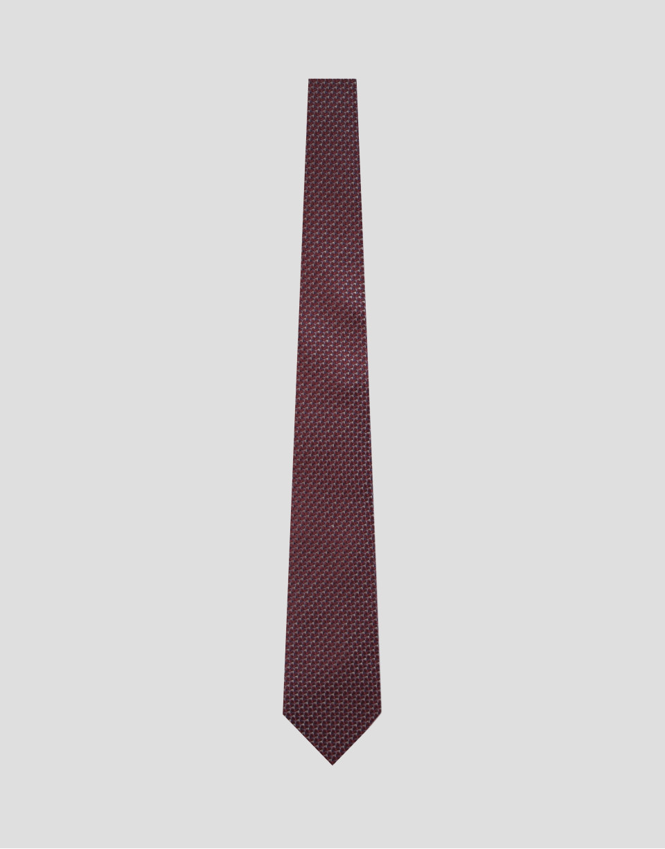 Corbata seda jacquard geométrico rosas - Hombre | Roberto Verino