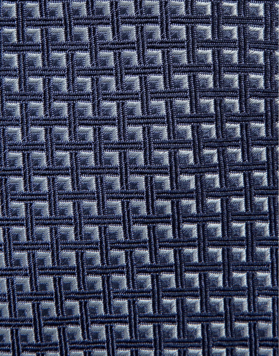 Corbata seda jacquard geométrico tonos azules | Roberto Verino