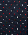 Corbata seda marino con jacquard geométrico ... | Roberto Verino