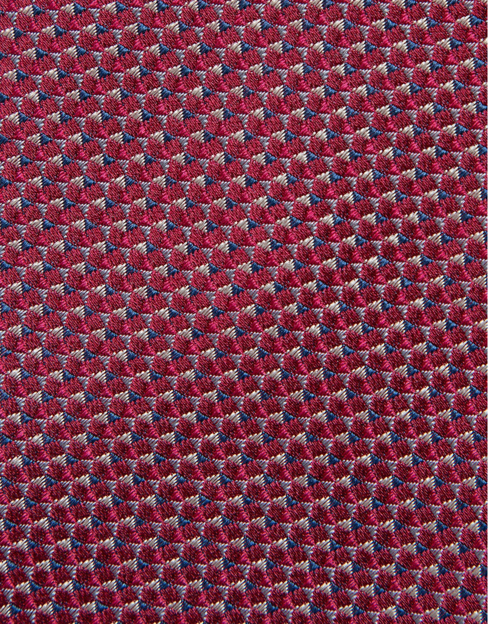 Corbata seda jacquard geométrico rosas - Hombre | Roberto Verino