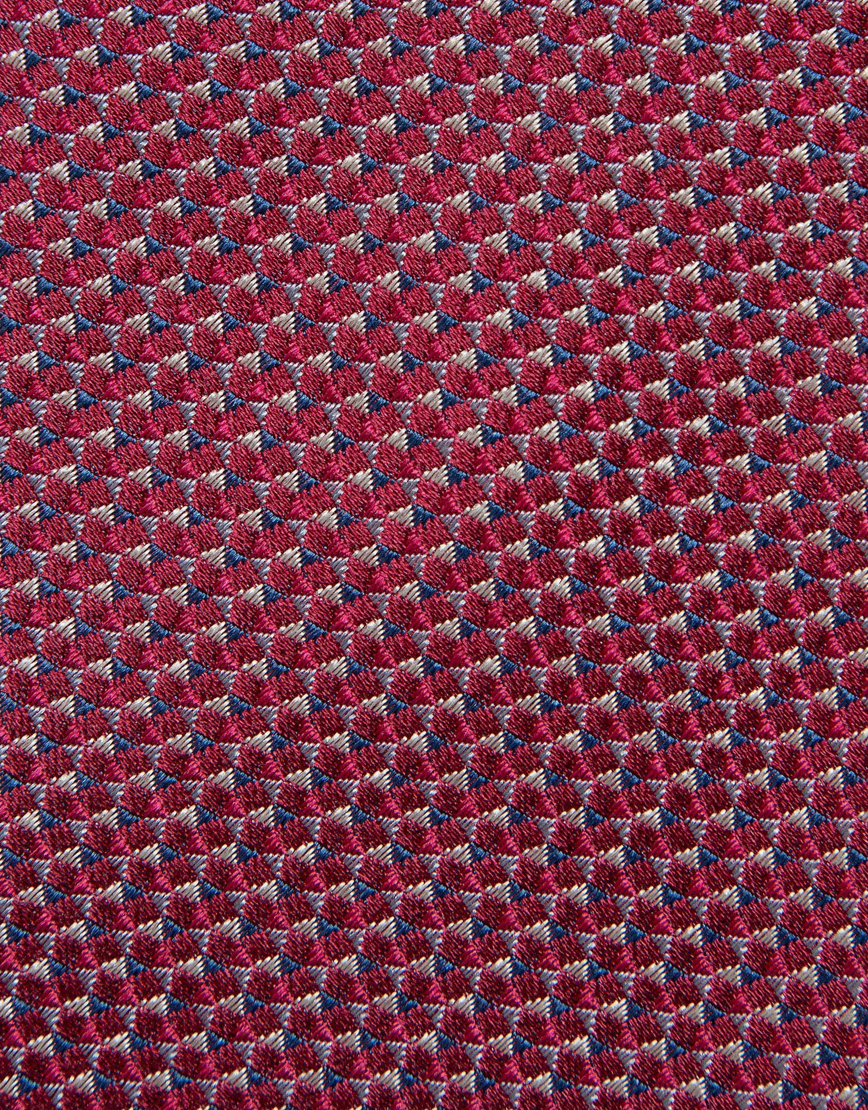 Corbata seda jacquard geométrico rosas - Hombre | Roberto Verino