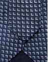 Corbata seda jacquard geométrico tonos azules | Roberto Verino