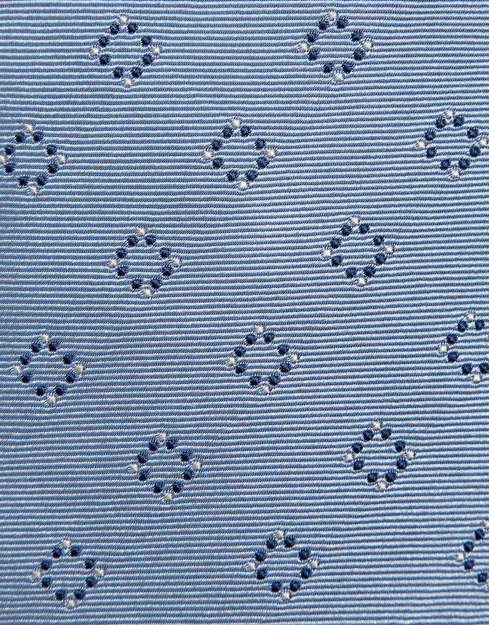 Corbata seda celeste jacquard geométrico marino | Roberto Verino