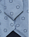 Light blue silk tie with navy geometric ... | Roberto Verino