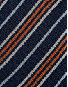 Corbata seda marino rayas naranja/blanco | Roberto Verino