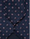 Navy silk tie with pink jacquard pattern - Man | Roberto Verino