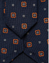 Corbata seda marino jacquard geométrico flor... | Roberto Verino