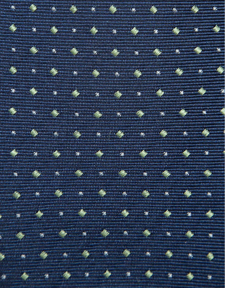 Corbata seda marino jacquard blanco - Hombre | Roberto Verino