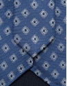 Corbata seda azul con jacquard plata - Hombre | Roberto Verino