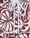 Bañador estampado flor tropical ciruela y blanco | Roberto Verino