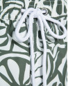 Khaki and white tropical flower print swimsuit | Roberto Verino
