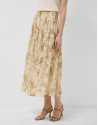 Falda midi crepé estampado tonos beige - Mujer | Roberto Verino