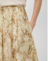 Falda midi crepé estampado tonos beige - Mujer | Roberto Verino