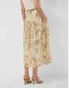 Falda midi crepé estampado tonos beige - Mujer | Roberto Verino
