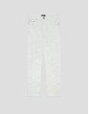 White five-pocket trousers with silver ... | Roberto Verino