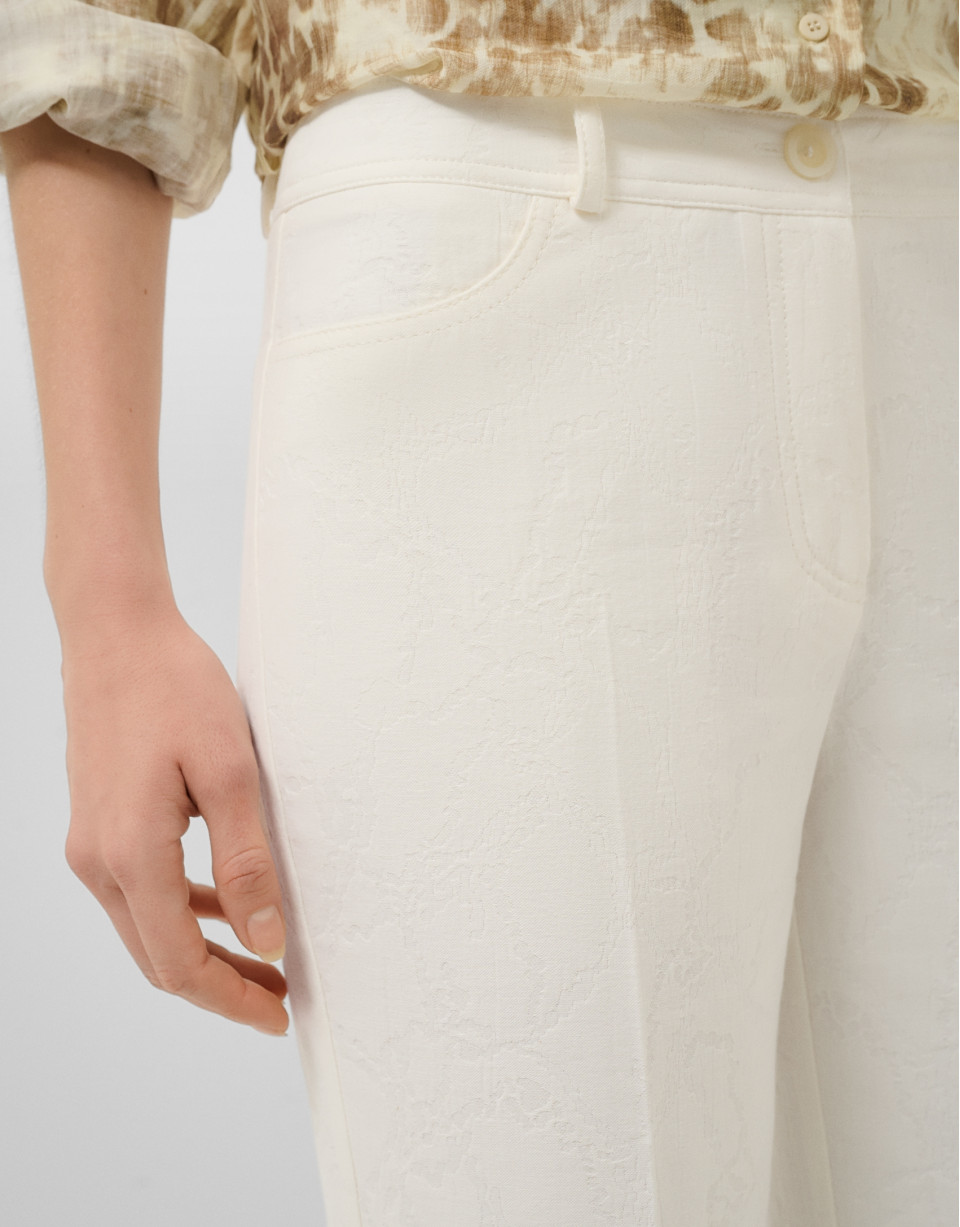 Pantalón cuatro bolsillos jacquard de ... | Roberto Verino