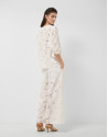 Pantalón palazzo devoré blanco con ... | Roberto Verino