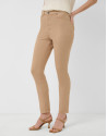 Camel cotton five-pocket skinny trousers | Roberto Verino