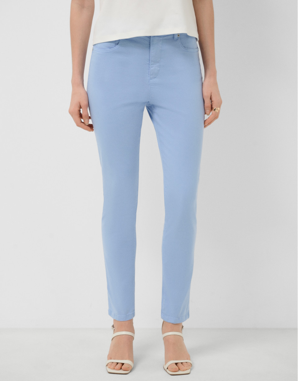 Pantalón pitillo cinco bolsillos algodón azul | Roberto Verino