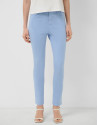 Blue cotton five-pocket skinny trousers - Woman | Roberto Verino