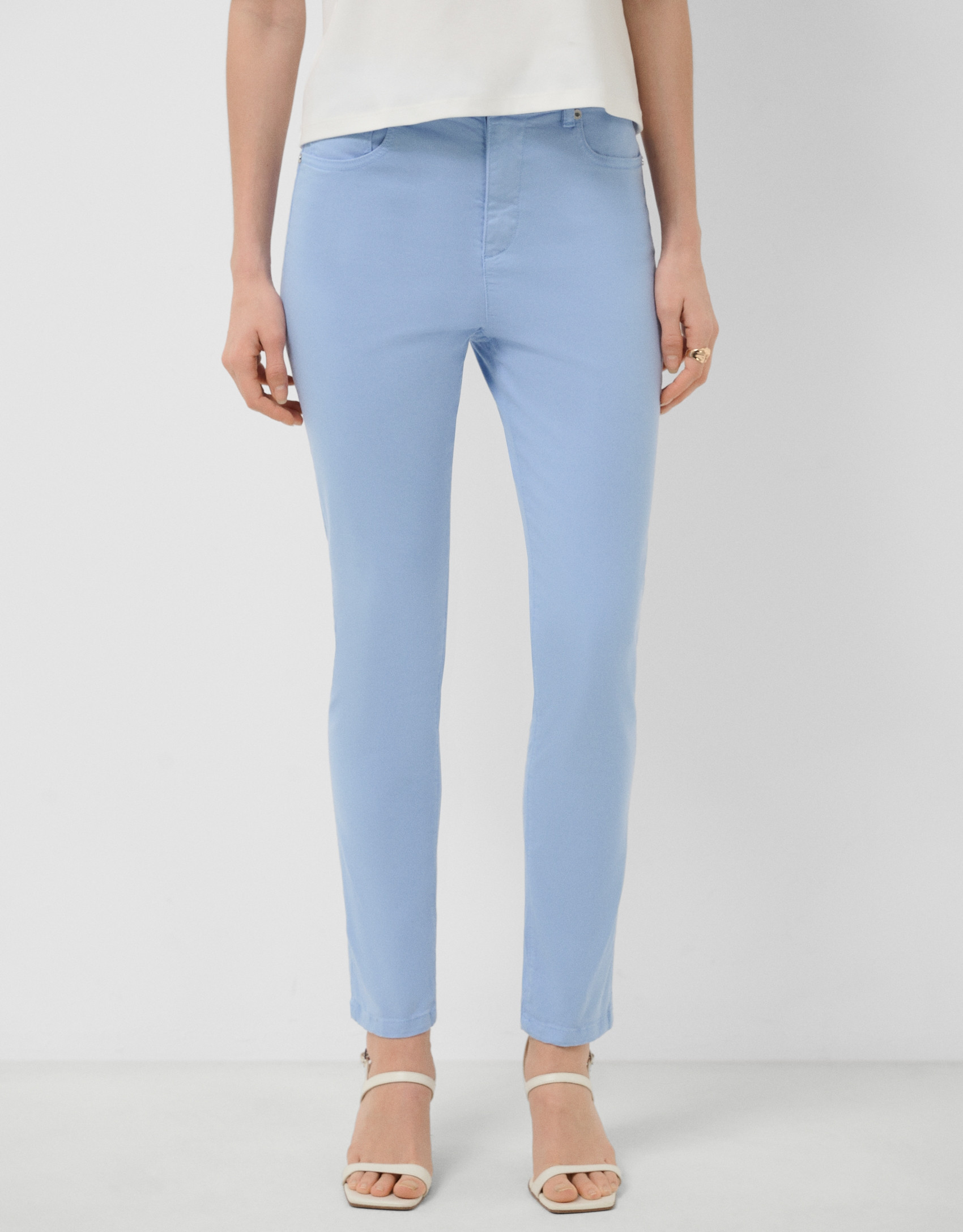 Pantalón pitillo cinco bolsillos algodón azul | Roberto Verino