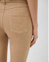 Camel cotton five-pocket skinny trousers | Roberto Verino