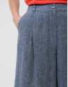 Pantalón bermuda larga cinco bolsillos lino ... | Roberto Verino