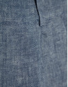 Wide-leg trousers with pleats in blue linen | Roberto Verino