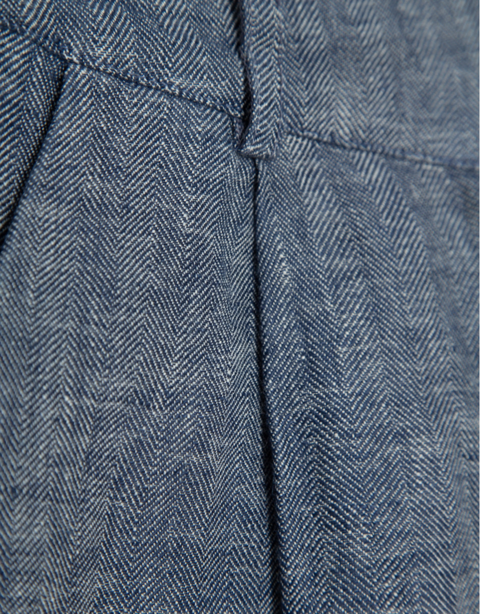 Pantalón bermuda larga cinco bolsillos lino ... | Roberto Verino