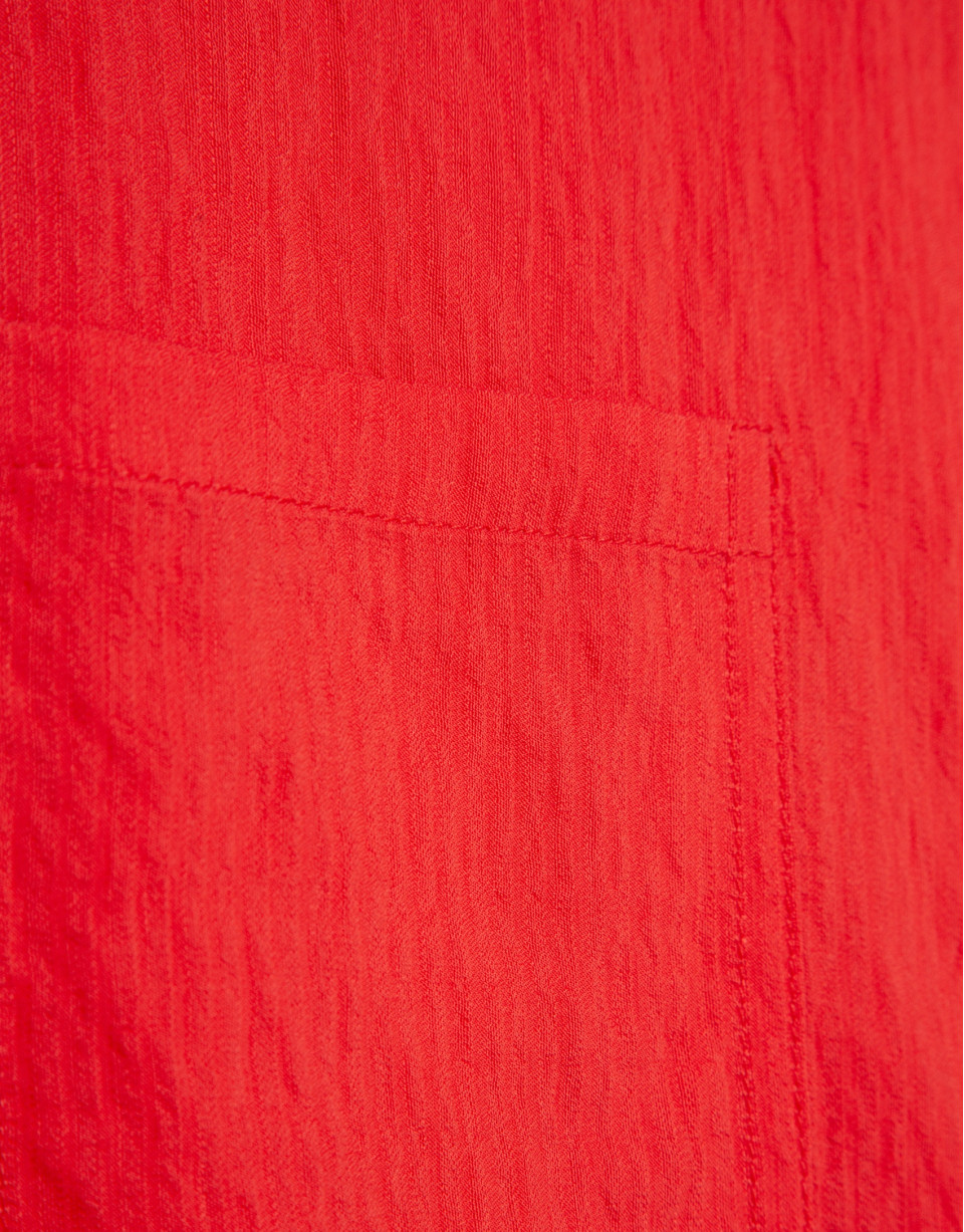 Blusa sin mangas y con bolsillos rojo - Mujer | Roberto Verino