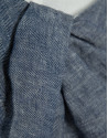 Blusa sin mangas fruncida lino azul - Mujer | Roberto Verino