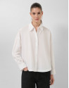 White long-sleeved knotted shirt - Woman | Roberto Verino
