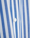 White cotton shirt with blue stripes - Woman | Roberto Verino