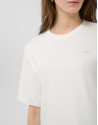 Camiseta oversize blanca con strass RV en pecho | Roberto Verino