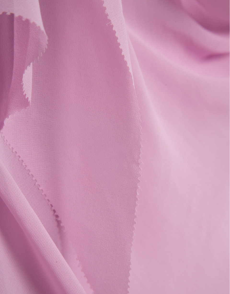 Vestido largo tirantes rosa con gasa en sisas | Roberto Verino