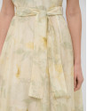 Vestido sin mangas en gasa estampado floral ... | Roberto Verino