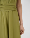 Green taffeta sleeveless dress - Woman - SS2026 | Roberto Verino